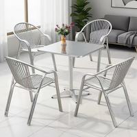 Chaise Moderne en Acier Inoxydable 304 Épaissi avec Accoudoirs, Chaise de Loisirs Individuelle à Dossier pour Balcon, Salle à Manger, Maison, Utilisation Extérieure, Qualité Commerciale