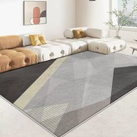 Tapis en polyester à motif géométrique, fabriqué à la machine, adapté aux animaux domestiques, moderne, antidérapant, pour la décoration intérieure