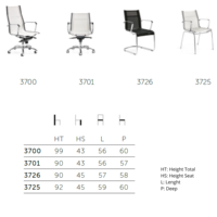 Chaises pivotantes de bureau de direction réglables de longue durée de marque italienne de vente chaude pour l'exportation