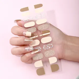 Free Sample Of Custom Beauty Polish Wraps Non-Toxic Plastic Nail Strips For Finger Removable Art Application