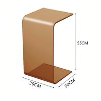 Mesa de Centro y Mueble de Exhibición para Sala de Estar, Modelo TUFEI TF-205T, Acrílico Transparente Naranja, Convertible y Moderno, Personalizado