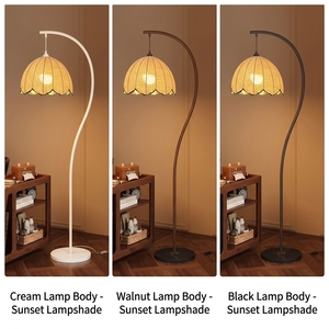 Lampada da Terra Vintage Francese Color Crema, Design Moderno a Fungo, in Ferro, per Camera da Letto, Soggiorno, Hotel, Luce Laterale Divano, E27, Lampada ad Arco a Piantana - Product Image 5