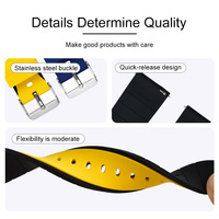 Bracelet de montre en silicone 16mm 18mm 20mm 22mm 24mm – Plusieurs tailles disponibles pour toutes les marques de montres