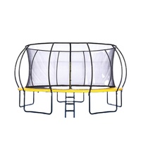 Trampolín Zoshine de 1500 LBS, 15 pies/16 pies, para Exteriores, con Red Protectora, Resistente a la Intemperie y Duradero, para Uso Doméstico y Comercial, Niños y Adultos