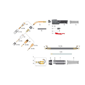 Tocha De Solda HAILI TOCHA MIG SBME 135 - 3M completo di rava PRETA per il mercato del Brasile - Product Image 5