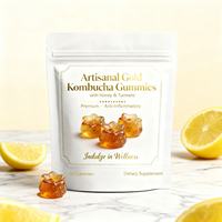 Gummies de Kombucha pour Adultes Personnalisables OEM/ODM, Miel, Curcuma, Supplément Herbal, Soutien Immunitaire et Digestif, Certifié Halal – Offre Spéciale UE/US