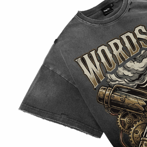 T-shirts pour hommes surdimensionnés, style punk, graphiques vintage, effet délavé, respirants, 100% coton, streetwear décontracté personnalisé, haute qualité - Product Image 4