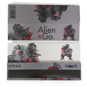 Papier à rouler Alien Go Black King Size, gomme naturelle, combustion lente, premium, ultra fin, écologique, sans OGM, design personnalisé - Product Image 2