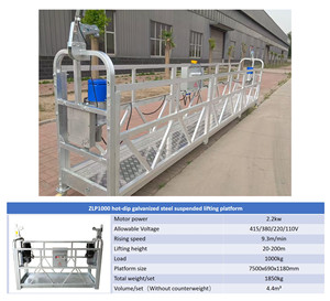 Plateforme élévatrice verticale suspendue pour échafaudage de construction série ZLP, utilisée pour le nettoyage de fenêtres ZLP 800 - Product Image 5