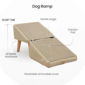 Escalera/Rampa para Mascotas Pequeñas para Interiores, Material de Poliéster, Mueble Multifuncional, Diseño Desmontable, para Camas y Sofás - Product Image 1