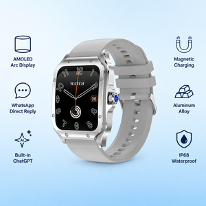 Montre connectée 2026, double réponse WhatsApp+Telegram, IA vocale ChatGPT, AMOLED incurvé 1,78 pouces, IP68, moniteur de santé 24h/24, usine OEM/ODM - Product Image 3