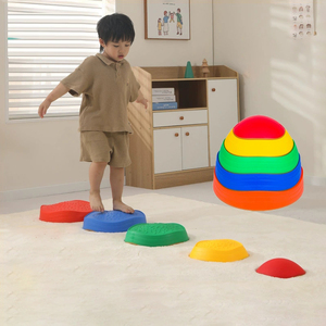 <span class=keywords><strong>Parcours</strong></span> d'obstacles pour enfants intérieur/<span class=keywords><strong>extérieur</strong></span>, pierres d'équilibre et blocs sensoriels pour l'autisme, pierres de saut en plastique durable - Product Image 1