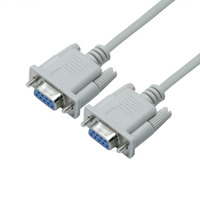 Cable adaptador VGA a RS232 hembra a hembra DB9 con revestimiento de PVC para módem nulo, HDTV, reproductor de DVD, cámara de ordenador y uso en coche - En stock