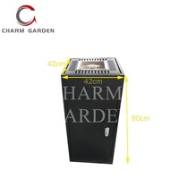 CZYD5206 Chauffage d'extérieur pour jardin, cour et terrasse, au propane, commercial et résidentiel, avec roues, foyer en acier durable
