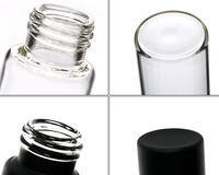 Tube en verre personnalisé avec impression de logo, flacon à ouverture facile, tube étiqueté, personnalisable, 98 mm, 109 mm, 116 mm, bouchon à vis de qualité alimentaire