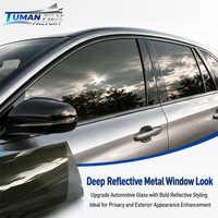 Película Reflectante para Ventanas de Automóviles Tuman, Estilo Metal Oscuro, con 15% VLT, 93% UVR, 74% IRR, Rechazo de Calor, para Concesionarios de Autos