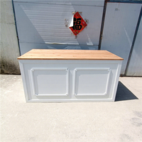 Comptoir de réception de mariage pliable en bois massif blanc, style hôtel moderne de luxe, table d'entrée, bureau d'accueil