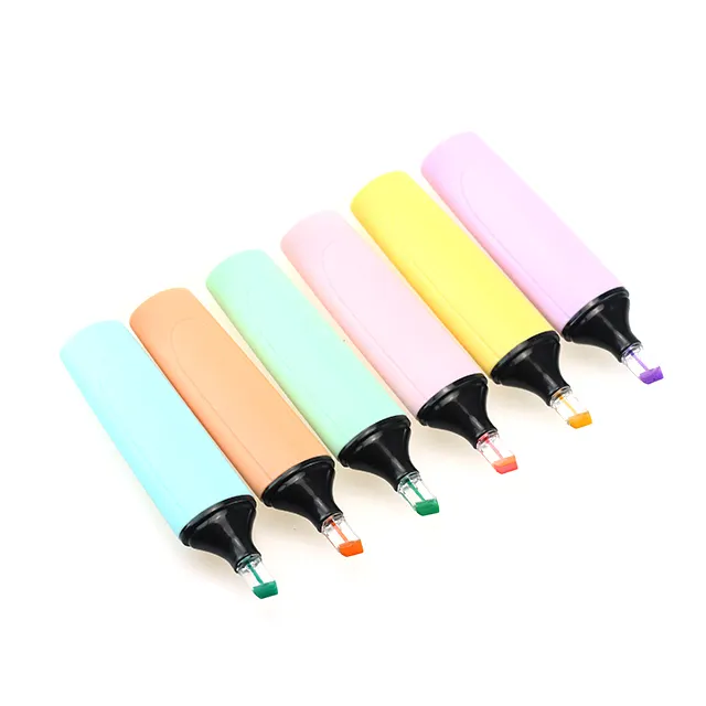 도매 맞춤형 고성능 화려한 반짝이 마커 파스텔 Mildliner 여러 가지 빛깔의 형광펜 펜