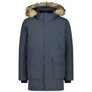 Solid Color Hoodie Fur Decoration Full Zip Multi-Color Warm Windproof Long Jacket For Men Men's Padded Jacket