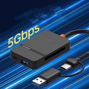 8 in 1 Multi-functional <strong>Card</strong> <strong>Reader</strong> <strong>USB</strong> 3.0 Hub Type C to SD <strong>TF</strong> CF MS Memory <strong>Card</strong> Adapter 5Gbps High-speed Transmission - Product Image 3