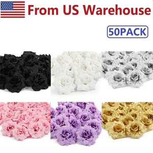 Cabeza de Rosa Artificial de Pétalos Nítidos, Flor Falsa de Tela de Seda, Caja de Regalo DIY, Rosa para Decoración de Paredes, Accesorios para Escenas de Boda - Product Image 5