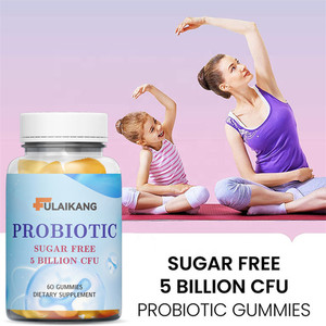 Vente en gros de suppléments de probiotiques en gommes sans sucre, formule personnalisée OEM, 5 milliards de CFU, avec étiquette privée - Product Image 2
