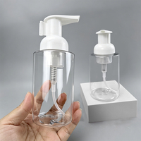 Bouteille distributrice de savon moussant pour les mains, vide, personnalisée, 250 ml (8 oz), en plastique PET transparent, avec pompe verrouillable, pour voyage