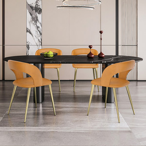 Silla de comedor de lujo minimalista moderna para uso doméstico, modelo de diseño con respaldo, adecuada para comedor y mesa de comedor, <span class=keywords><strong>mod</strong></span> - Product Image 2