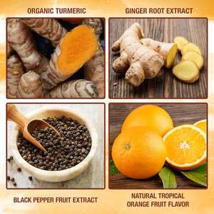 Gomitas Veganas de Cúrcuma y Jengibre de Marca Propia, Suplementos Alimenticios para Adultos con Pimienta Negra que Proporcionan Energía - Product Image 6