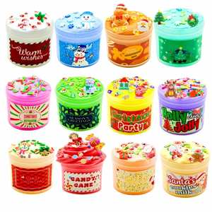 Toysrunner 2025 DIY Butter Fruit <b>Slime</b> Kit 12 Color Playdough & Stress Relief Toy Kids' Parties Christmas Stocking Filler - Product Image 1