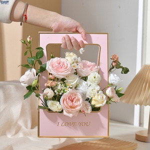 Caja <span class=keywords><strong>de</strong></span> Flores Rectangular <span class=keywords><strong>de</strong></span> Cartulina Blanca con Detalles en Dorado, Cesta <span class=keywords><strong>de</strong></span> Flores Frescas para el Día <span class=keywords><strong>de</strong></span> San Valentín, Arreglo <span class=keywords><strong>de</strong></span> Ramo, Caja <span class=keywords><strong>de</strong></span> Papel para Flores - Product Image 3