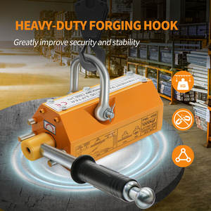 Lève-charge magnétique permanent, capacité de levage de 2200 lb, aimant de levage avec système de déverrouillage, utilisé dans les grues d'atelier pour le levage de plaques d'acier - Product Image 5