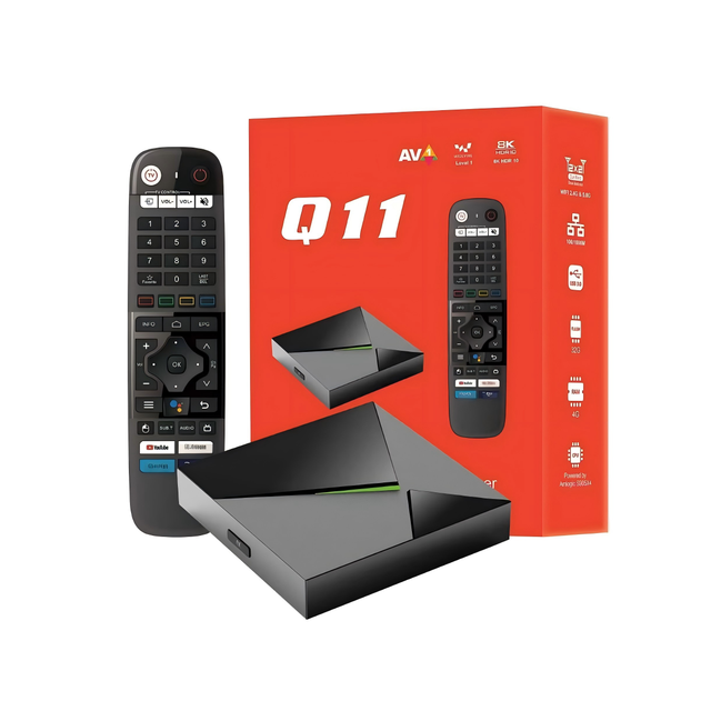 OEM Arrival Q11 Smart TV Box Android 11 S905X4 4GB 32GB 1000M AV1 8K HD 2.4GHz/5GHz Dual Wifi USB3.0 Set Top Box Media Player