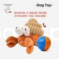 PetPetJoy Niedlicher Täglicher Plüsch-Vibrationsball Hundespielzeug mit Geräusch & Automatischem Gehen für Kleine Hunde/Welpen Teddy Corgi