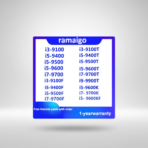 CPU I3 9100 9100F 9100T I5 9400 9400T 9400F 9500 9500T 9500F 9600 9600T 9600K I7 9700 9700T 9700F <span class=keywords><strong>9700K</strong></span> <span class=keywords><strong>I9</strong></span> 9900 9900T - Product Image 1