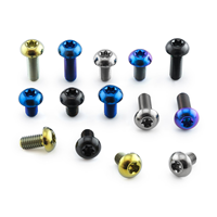 Vis à tête ronde Torx en alliage de titane GR2 GR5 M2 M3 M4 M5 M6, vis à tête bouton Torx en titane colorée plaquée zinc