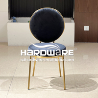 Hôtel chaisse mariage chaises de luxe moderne en acier inoxydable chaise en or