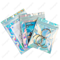 Nouveau design sac en plastique transparent nacré sac d'emballage de câble de données mobile pour accessoires électroniques 3c
