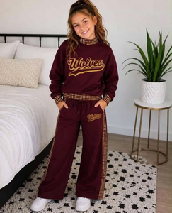 Conjunto de Ropa para Niños con Cuello Alto y Pantalones Cortos Anchos de Tela de Lana - Product Image 6