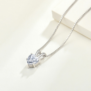 Collar con colgante de Esmeralda creado en laboratorio verde de Plata de Ley <span class=keywords><strong>925</strong></span>, collar de Aguamarina solitario redondo, collares de corazón para mujer