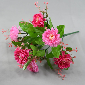 L'echinacea a 7 teste simulate è <span class=keywords><strong>un</strong></span> fiore decorativo per il soggiorno e la camera da letto, <span class=keywords><strong>un</strong></span> piccolo mazzo <span class=keywords><strong>di</strong></span> <span class=keywords><strong>fiori</strong></span> per il progetto - Product Image 1