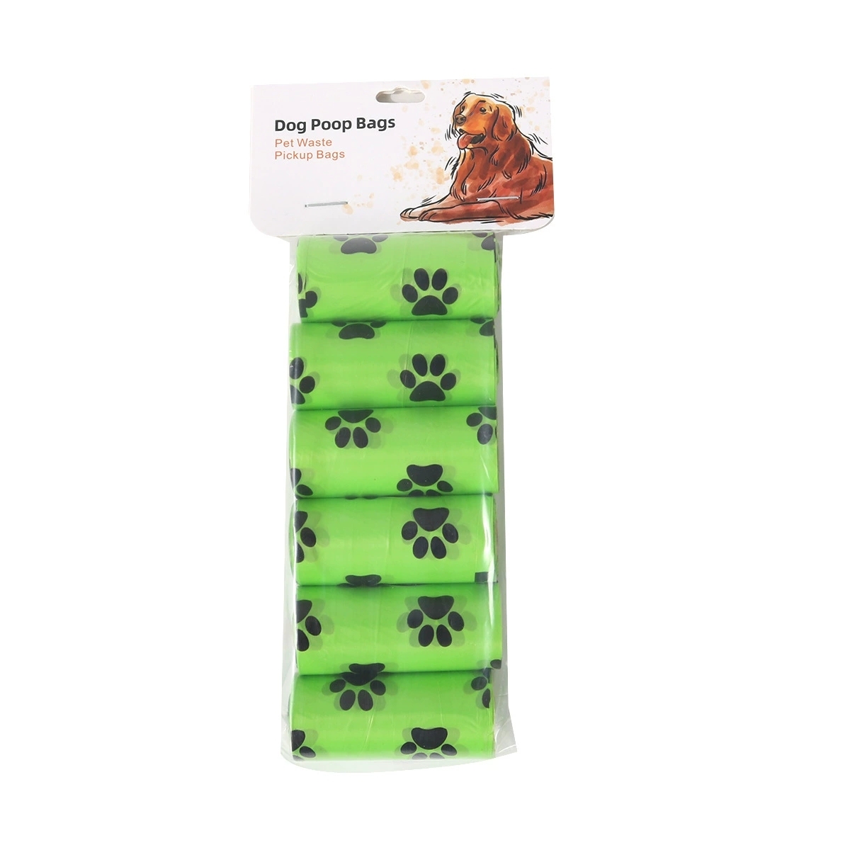6 rolls Green paw 10 microns