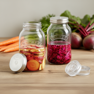 Frascos de Fermentación Kilner, Paquete de 2, de Vidrio con Tapas Metálicas para Encurtir y Fermentar - Product Image 3