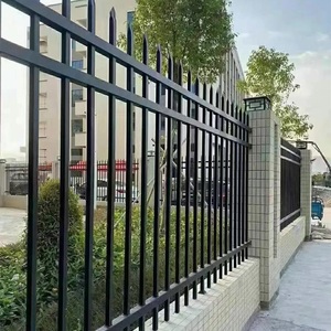 Paneles de Cerca de Acero Galvanizado con Recubrimiento Negro, Cerca de Seguridad Decorativa para Residencias y Villas, para Jardín Exterior - Product Image 1