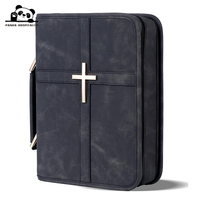 Boîte cadeau chrétienne, étui de protection pour Bible en cuir vegan, sac pour Bible avec poche pour téléphone