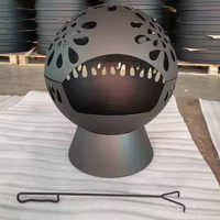Nouvelle Conception Moderne Table de Brasero Extérieur Portable en Acier Noir Certifiée CE avec Grille de Cuisson Amovible Rapide et Pique-Brasero