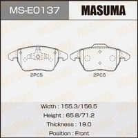Pastillas de Freno de Disco de Cerámica de Carbono MASUMA MS-E0137, Juego Completo, Frenado Estable para MARUTI