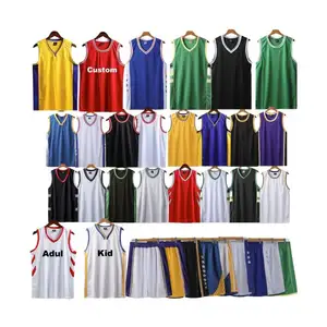 disesuaikan jersey wanita Suppliers-Pakaian Seragam Kustom Polos Gaun Matahari Pria, Kaus Basket Olahraga Squad Tune Pria
