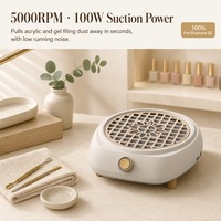 Machine d'aspiration de poussière d'ongles au design vintage avec personnalisation de marque, rechargeable, vente en gros d'usine pour les techniciennes en manucure