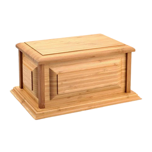 Elegante crematie urn van massief hout voor volwassen menselijke as, met veilige deksel voor thuis of begraafplaats. - Product Image 4